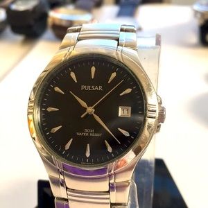 PULSAR VINTAGE VJ32-X051 50M WATER RESIST CALENDAR AT 3:00 MARKER GORGEOUS DIAL